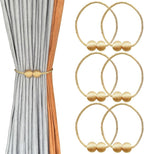 Melaluxe 6 Pack Magnetic Curtain Tiebacks, Decorative Curtain Holdbacks by Melaluxe