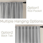 Joydeco Linen Curtains 90 Inch Length, Light Filtering Curtains - Image 3