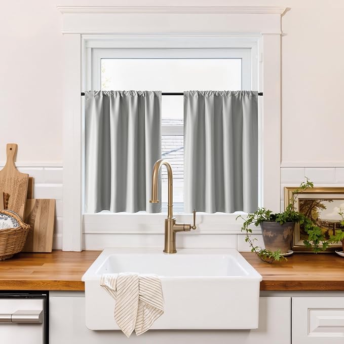 RYB HOME 100% Blackout Short Curtains by RYBHOME