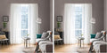 MIULEE White Sheer Curtains 90 inches Long Window Curtains 2 Panels Solid Color by MIULEE