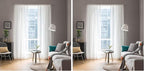 MIULEE White Sheer Curtains 90 inches Long Window Curtains 2 Panels Solid Color by MIULEE