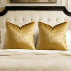 GIGIZAZA Gold Velvet Pillow Covers 26x26 by GIGIZAZAFocusingonhomedecoration