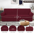 U-NICE HOME 4 Seater Stretch Couch Cover Sofa Cover Washable Sofa Slipcover - Image 3