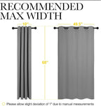 NICETOWN Silver Grey Blackout Curtain Panels - Image 6