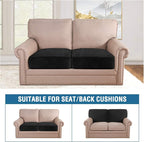 H.VERSAILTEX Velvet Stretch Couch Cushion Cover Plush Cushion Slipcover - Image 3