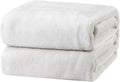 Bedsure GentleSoft Fleece Blanket Twin Size White by BEDSURE