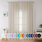 OWENIE Extra Long Sheer Curtains 96 inches Long by OWENIE