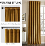 MIULEE Gold Velvet Curtains 84 inches - Image 2