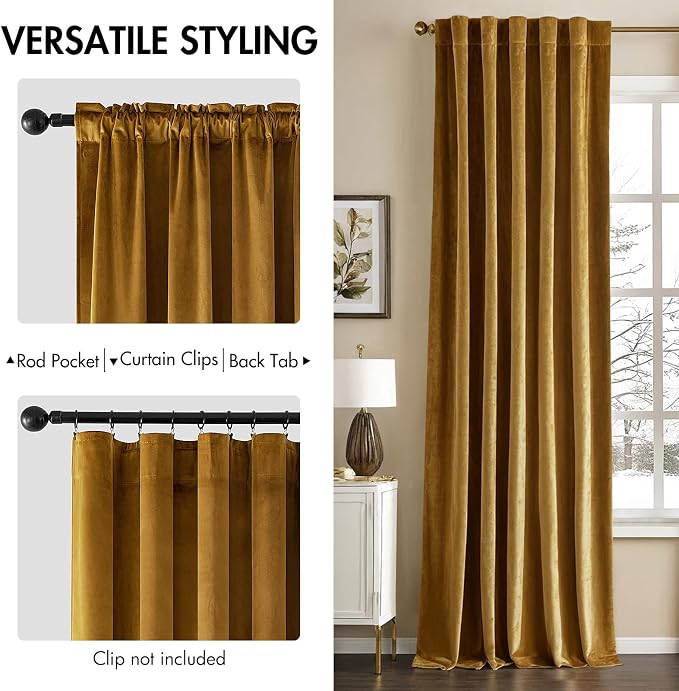 MIULEE Velvet Curtains 96 inches - Image 2