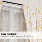 Yafa Home Fashion Heavy Duty Single Standard Adjustable Curtain Rod Hardware - Image 6