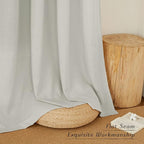 NICETOWN Gray Linen Kitchen Window Curtains Over Sink, Grommet Thick Linen Gray - Image 7
