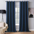 MIULEE 2 Panels Blackout Velvet Curtains Solid Soft Grommet Royal Blue Curtains by MIULEE
