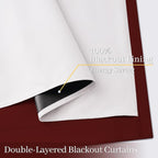 Yakamok 100% Blackout Curtain Panels 84 inches Cold and Light Blocking Drapes - Image 5