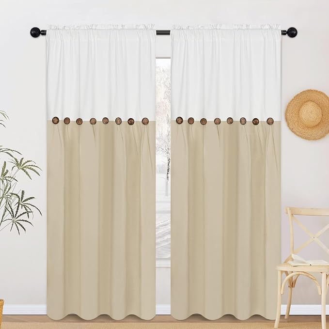 FRAMICS Farmhouse Cotton Linen Curtains - Image 2