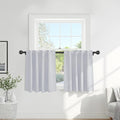 Pony Dance Short Drapes for Bathroom Window, Half Curtains for Kitchen Window by PONYDANCE