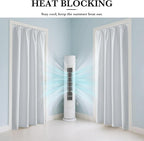 RYB HOME White 100% Blackout Curtains, Short Thermal Insulated Heat & UV - Image 4