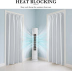 RYB HOME White 100% Blackout Curtains, Short Thermal Insulated Heat & UV - Image 4