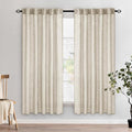 MIULEE Cream Linen Curtains 72 Inch Length 2 Panels by MIULEE