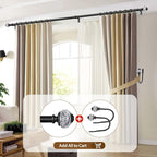 USFOOK 7/8 inch Curtain Rods for Windows 66 to 120 Inch, Telescoping Splicing - Image 5