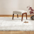 Ashler faux fur rug, Fluffy Shaggy Area Rug Ultra Soft 4 x 4 Feet Square Fur - Image 4