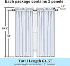 Simplebrand Hot Pink Sheer Curtains 63 Inch Length 2 Panels, Rod Pocket Solid - Image 8