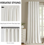 MIULEE White Velvet Curtains 84 inches - Image 2