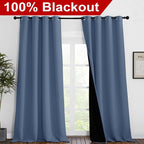 NICETOWN Cold Reducing Curtains, 100% Sun Blocking Curtains, Sound Proof Drapes - Image 2