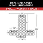 Easy-Going Recliner Chair Slipcover Reversible Sofa Cover Water Resistant Couch - Image 5