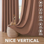 H.VERSAILTEX Linen Blackout Curtains 108 Inches Long 100% Blackout Thermal - Image 7