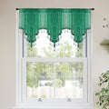 Molaxhome Swag Curtain 51 inch Length Rod Pocket Scalloped Curtain Valance by Molaxhome