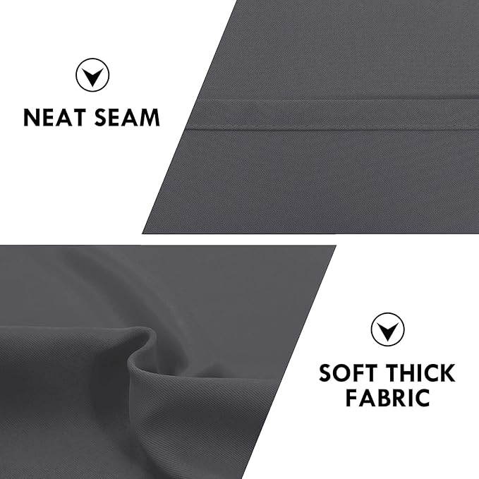 DWCN Blackout Curtains for Bedroom 72 Inch Length 2 Panels Set, Solid Thermal - Image 6