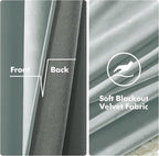 MIULEE Velvet Curtains Misty Blue Elegant Grommet Thermal Insulated Soundproof - Image 3