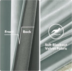 MIULEE Velvet Curtains Misty Blue Elegant Grommet Thermal Insulated Soundproof - Image 3