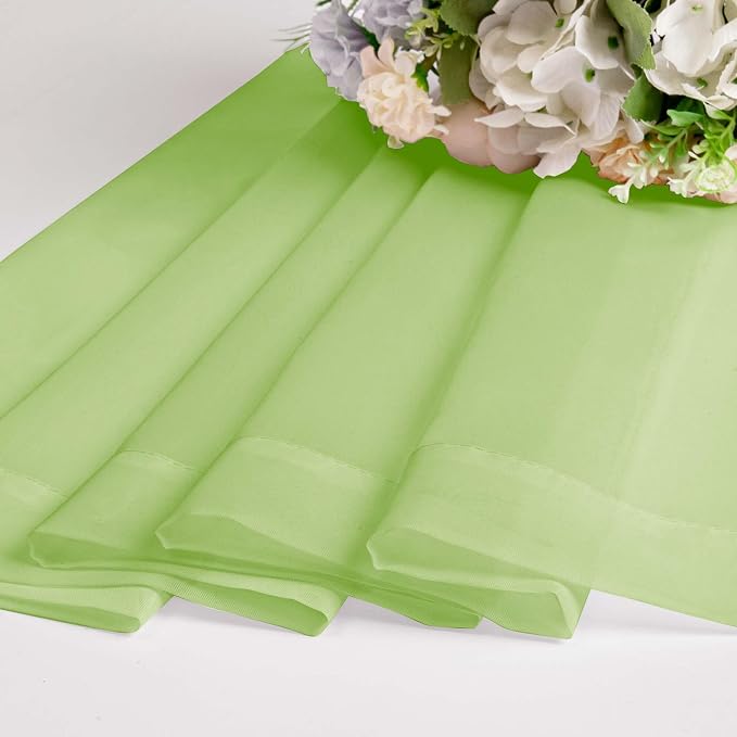 OWENIE Lime Sheer Curtains 84 Inches Long - Image 7