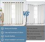 Black Curtain Rods for Windows 28 to 48 Inch, 5/8 Inch Diameter Stainless Steel - Image 3