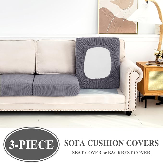 Couch Cushion Covers Seat Cushion Cover Stretch Couch Cover Separate Sectional - Image 3