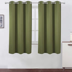 LEMOMO Olive Green Blackout Curtains 42 x 63 Inch Length/Set of 2 Curtain by Lemomo