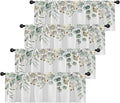 Emvency 4 Pack Valances Window Treatments, 52x12 Inch Rod Pocket by Emvency