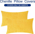 CaliTime Throw Pillow Covers Decorative 16 X 26 Inches Pack of 2 Cozy Chenille - Image 6