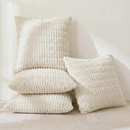 Fancy Homi 4 Packs Boho Cream Decorative Throw Pillow Covers 16x16 Inch - Image 2