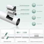 White Curtain Rods for Windows 36 to 240 Inch, Size:36-240 Inch - Image 7