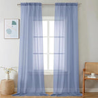 Chyhomenyc Sheer Curtains 108 Inch Length 2 Panels Set by Chyhomenyc