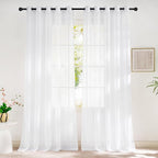NICETOWN Sheer White Sliding Door Curtains by NICETOWN