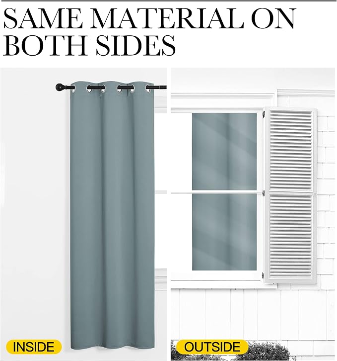 NICETOWN Bedroom Curtains Blackout Drapery Panels, 2 Panels, 42 x 54 Inch - Image 5