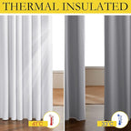 NICETOWN 100% Absolutely Blackout Linen Curtains - Image 3