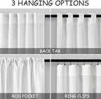 Nanspring Extra Wide Linen Curtains - Image 4