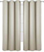LEMOMO Light Beige Thermal Blackout Curtains/42 x 84 Inch/Set of 2 Panels Room - Image 2