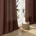 Extra Long Rustic Brown Linen Curtains 120 Inch - Image 6