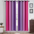 Yakamok Ombre Pink and Purple Curtains - Image 2
