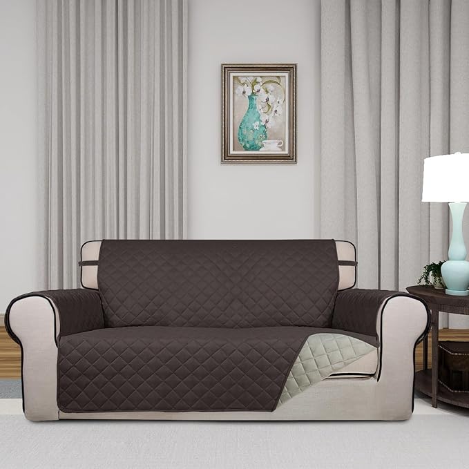 PureFit Reversible Quilted Sofa Cover, Water Resistant Slipcover Furniture - Image 2